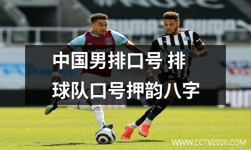 中国男排口号 排球队口号押韵八字
