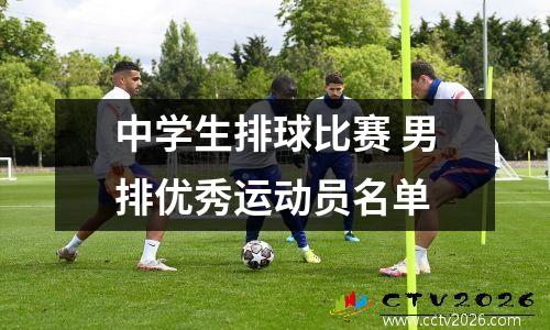 中学生排球比赛 男排优秀运动员名单
