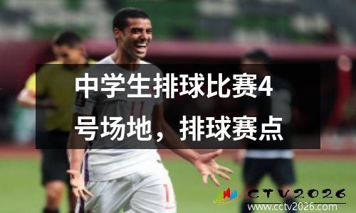 中学生排球比赛4号场地，排球赛点