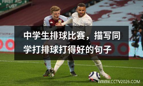 中学生排球比赛，描写同学打排球打得好的句子