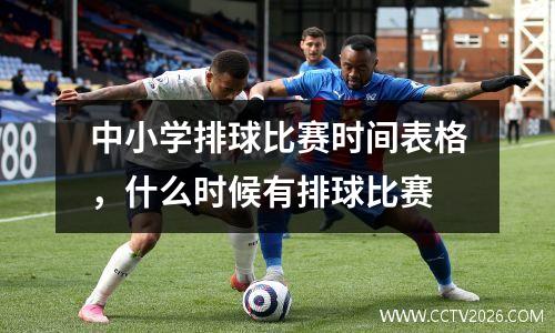 中小学排球比赛时间表格，什么时候有排球比赛