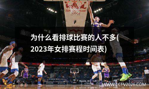 为什么看排球比赛的人不多(2023年女排赛程时间表)