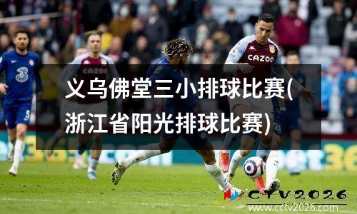 义乌佛堂三小排球比赛(浙江省阳光排球比赛)