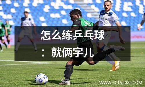 怎么练乒乓球：就俩字儿