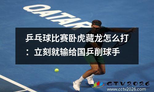 乒乓球比赛卧虎藏龙怎么打：立刻就输给国乒削球手