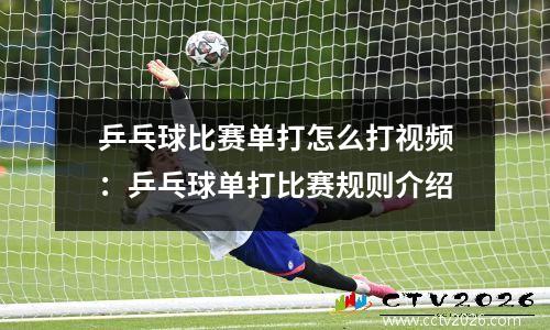 乒乓球比赛单打怎么打视频：乒乓球单打比赛规则介绍