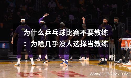 为什么乒乓球比赛不要教练：为啥几乎没人选择当教练