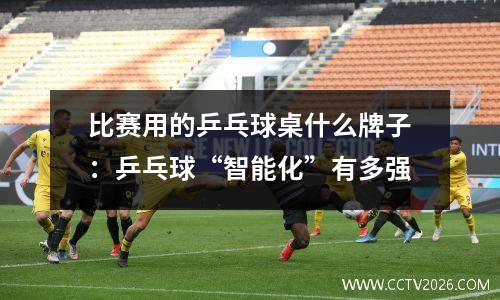 比赛用的乒乓球桌什么牌子：乒乓球“智能化”有多强