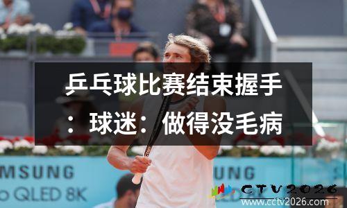 乒乓球比赛结束握手：球迷：做得没毛病