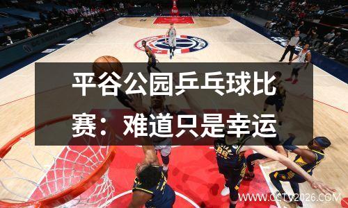 平谷公园乒乓球比赛：难道只是幸运
