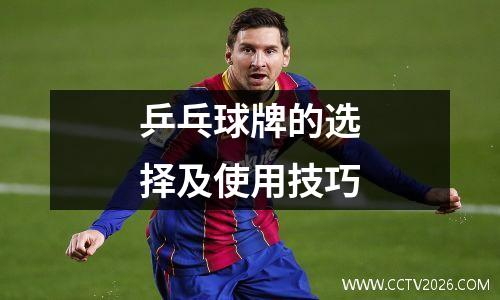 乒乓球牌的选择及使用技巧
