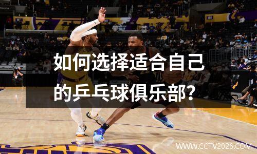 如何选择适合自己的乒乓球俱乐部？