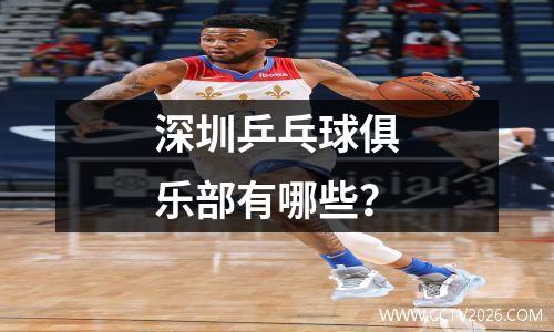深圳乒乓球俱乐部有哪些？