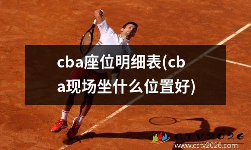 cba座位明细表(cba现场坐什么位置好)