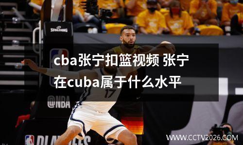 cba张宁扣篮视频 张宁在cuba属于什么水平