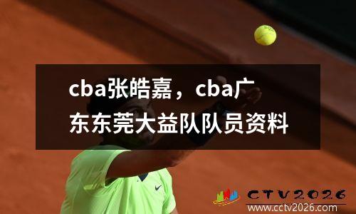 cba张皓嘉，cba广东东莞大益队队员资料