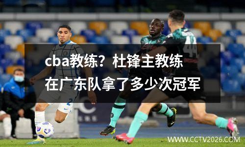 cba教练？杜锋主教练在广东队拿了多少次冠军