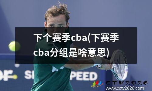 下个赛季cba(下赛季cba分组是啥意思)