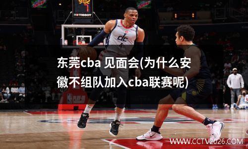 东莞cba 见面会(为什么安徽不组队加入cba联赛呢)