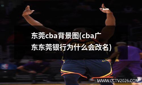 东莞cba背景图(cba广东东莞银行为什么会改名)