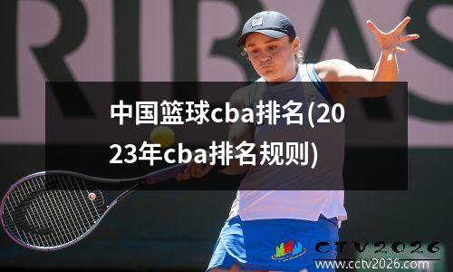 中国篮球cba排名(2023年cba排名规则)