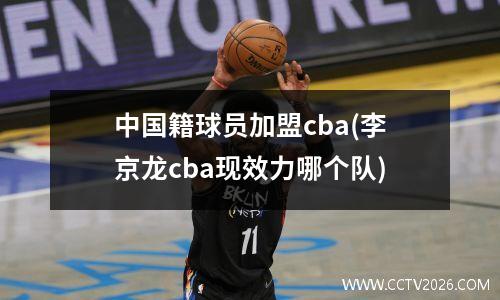 中国籍球员加盟cba(李京龙cba现效力哪个队)