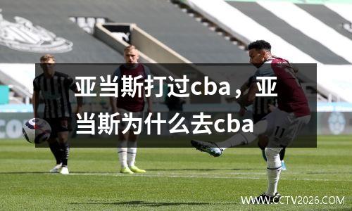 亚当斯打过cba，亚当斯为什么去cba