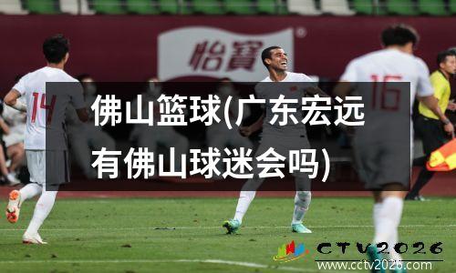 佛山篮球(广东宏远有佛山球迷会吗)