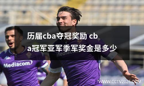 历届cba夺冠奖励 cba冠军亚军季军奖金是多少