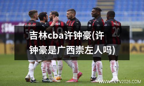 吉林cba许钟豪(许钟豪是广西崇左人吗)