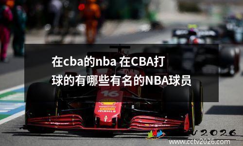 在cba的nba 在CBA打球的有哪些有名的NBA球员