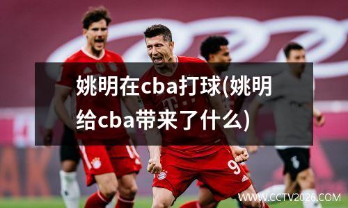 姚明在cba打球(姚明给cba带来了什么)
