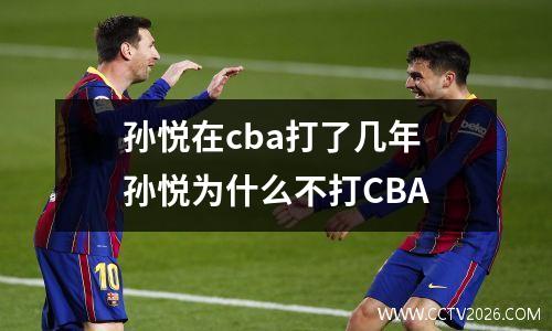 孙悦在cba打了几年 孙悦为什么不打CBA