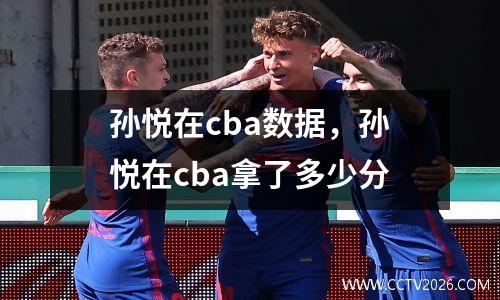 孙悦在cba数据，孙悦在cba拿了多少分