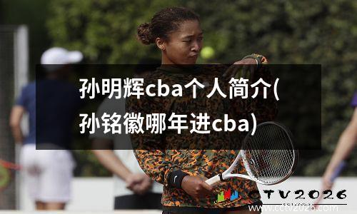 孙明辉cba个人简介(孙铭徽哪年进cba)