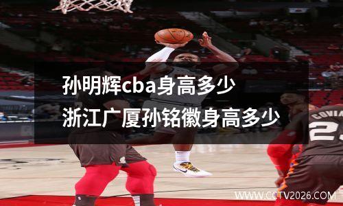 孙明辉cba身高多少 浙江广厦孙铭徽身高多少
