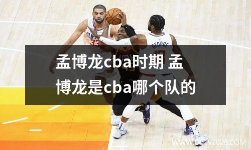孟博龙cba时期 孟博龙是cba哪个队的