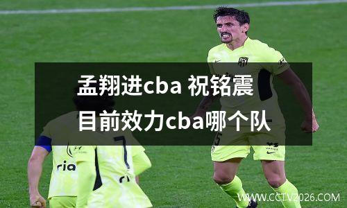 孟翔进cba 祝铭震目前效力cba哪个队