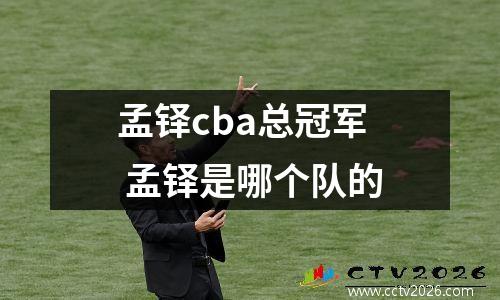 孟铎cba总冠军 孟铎是哪个队的