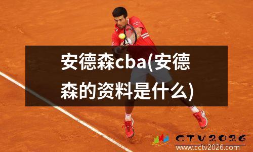 安德森cba(安德森的资料是什么)