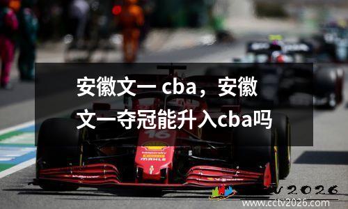 安徽文一 cba，安徽文一夺冠能升入cba吗