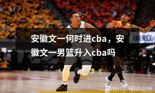 安徽文一何时进cba，安徽文一男篮升入cba吗