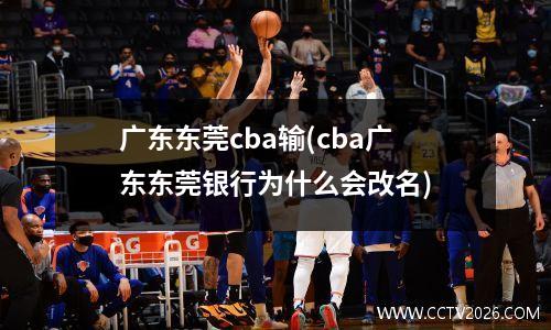 广东东莞cba输(cba广东东莞银行为什么会改名)