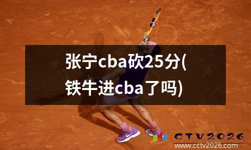 张宁cba砍25分(铁牛进cba了吗)