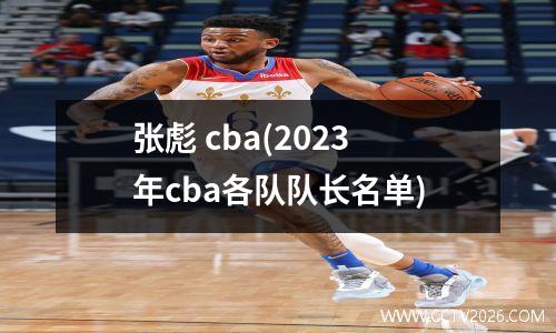 张彪 cba(2023年cba各队队长名单)
