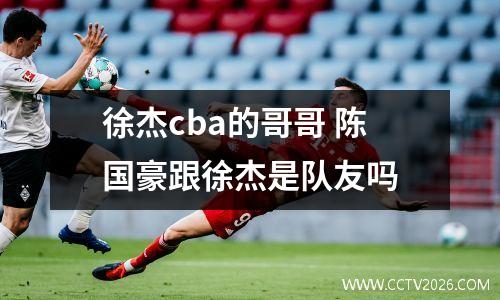 徐杰cba的哥哥 陈国豪跟徐杰是队友吗