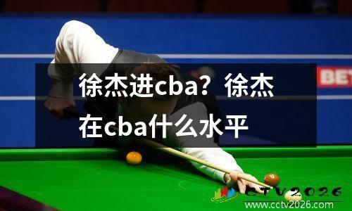 徐杰进cba？徐杰在cba什么水平