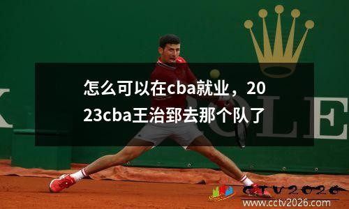 怎么可以在cba就业，2023cba王治郅去那个队了