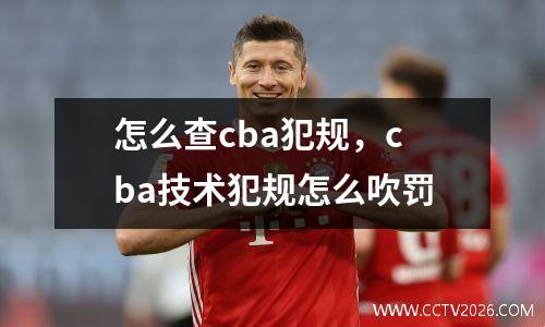 怎么查cba犯规，cba技术犯规怎么吹罚
