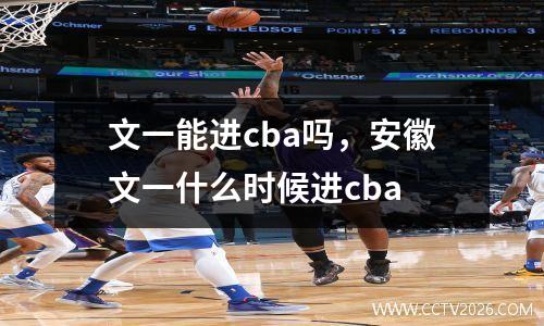 文一能进cba吗，安徽文一什么时候进cba